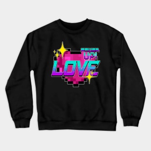 Cute Gamer Love Power UP! Pixel Style Crewneck Sweatshirt